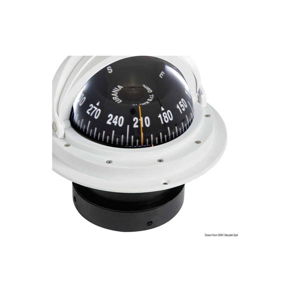 Compass 4" RIVIERA dôme de protection blanc/noir rose frontale