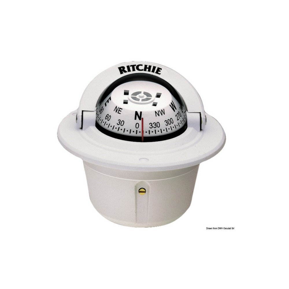 Compas encastr. RITCHIE Explorer 2"3/4 blanc/blanc