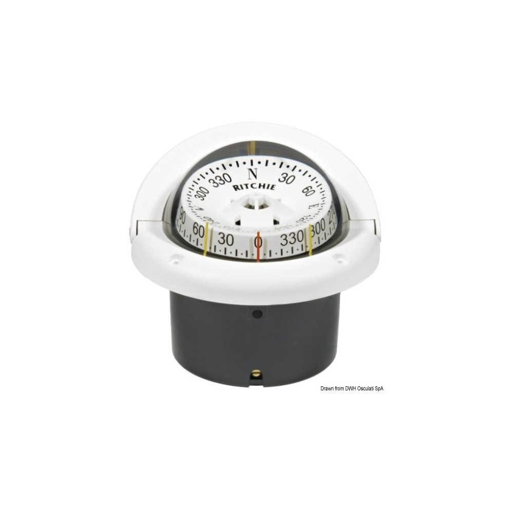 Compas lect.comb. RITCHIE Helmsman 3"3/4 blanc/bla