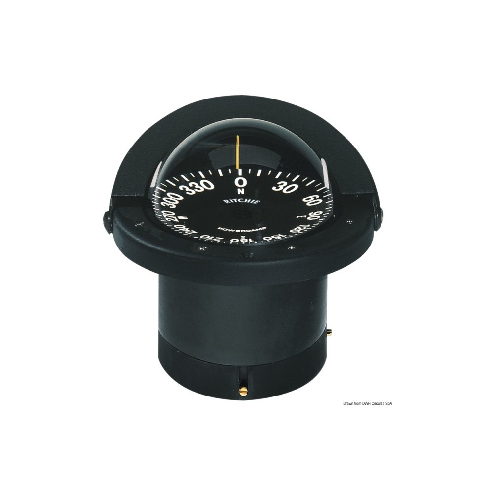 Compas encastr. RITCHIE Navigator 4"1/4 noir/noir