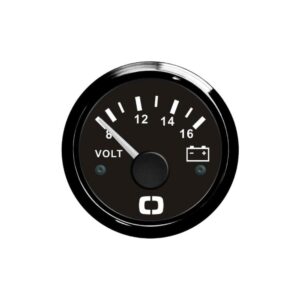 Voltmètre 8/16 V noir/noir