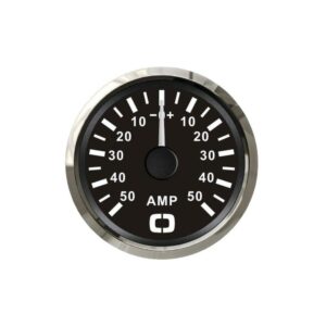 Ampèremètre avec shunt 50 A noir/polie