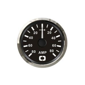 Ampèremètre avec shunt 80 A noir/polie