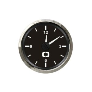 Horloge au quartz noir/polie