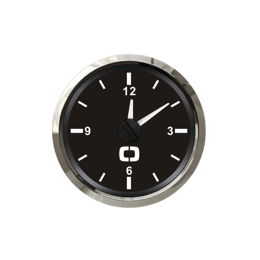Horloge au quartz noir/polie