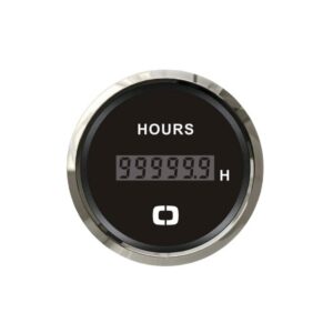 Compte-heures numérique noir/polie