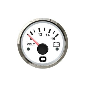 Voltmètre 8/16 V blanc/polie