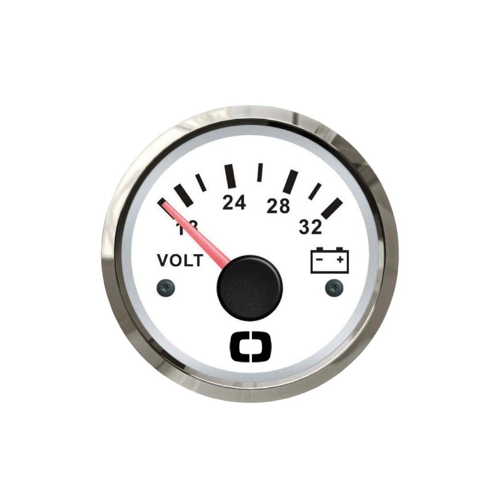 Voltmètre 18/32 V blanc/polie