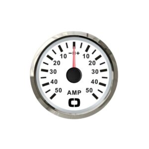 Ampèremètre avec shunt 50 A blanc/polie