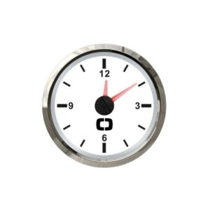 Horloge au quartz blanc/polie