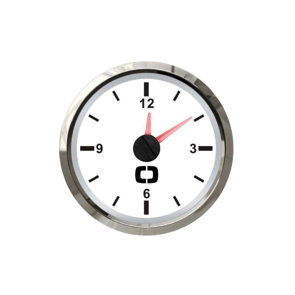 Horloge au quartz blanc/polie