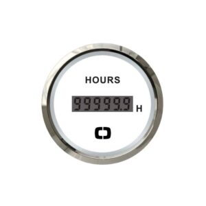 Compte-heures numérique blanc/polie