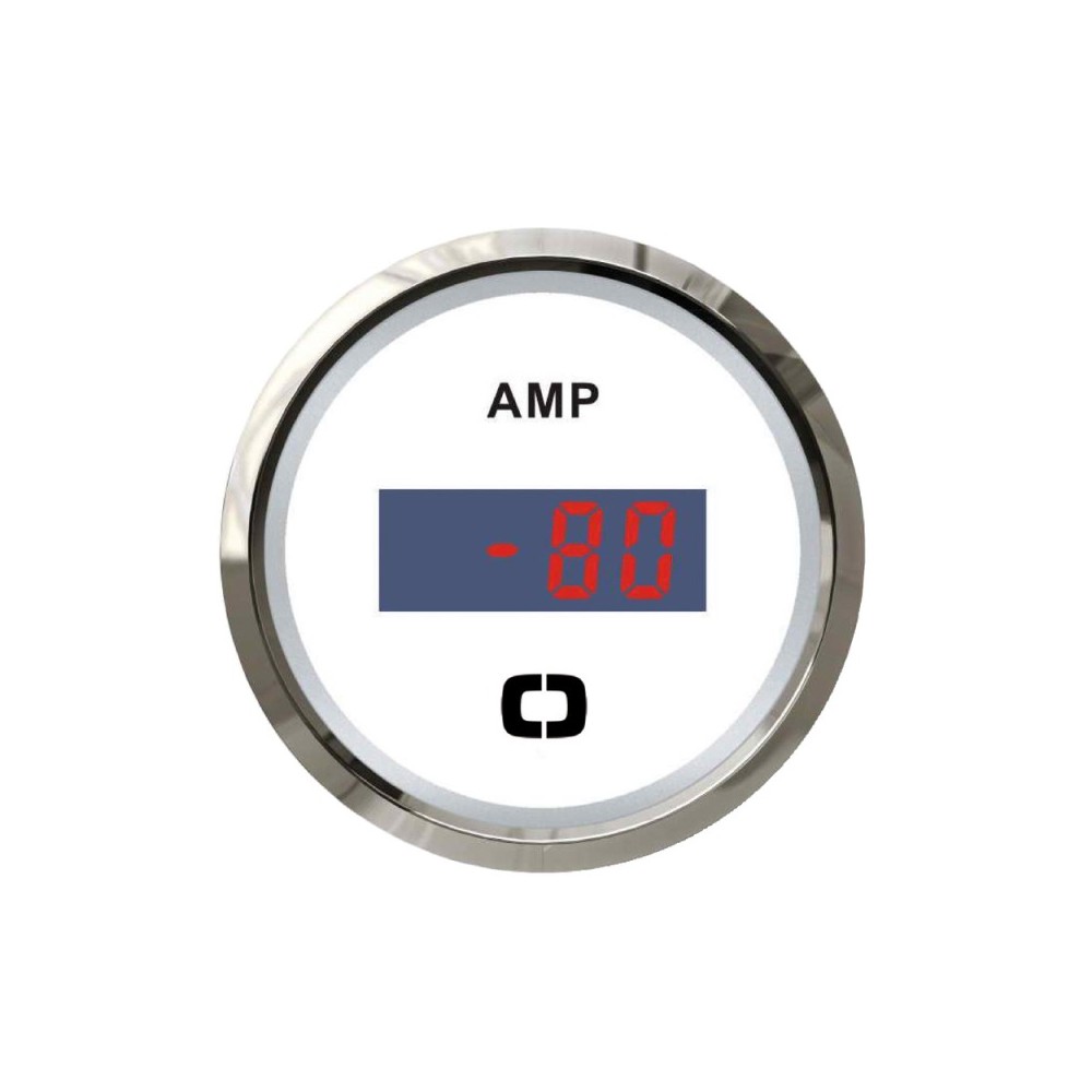 Ampèremètre numérique blanc/polie