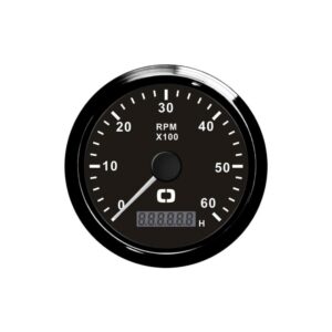 Compte-tours 0-6000 tpm noir/noir