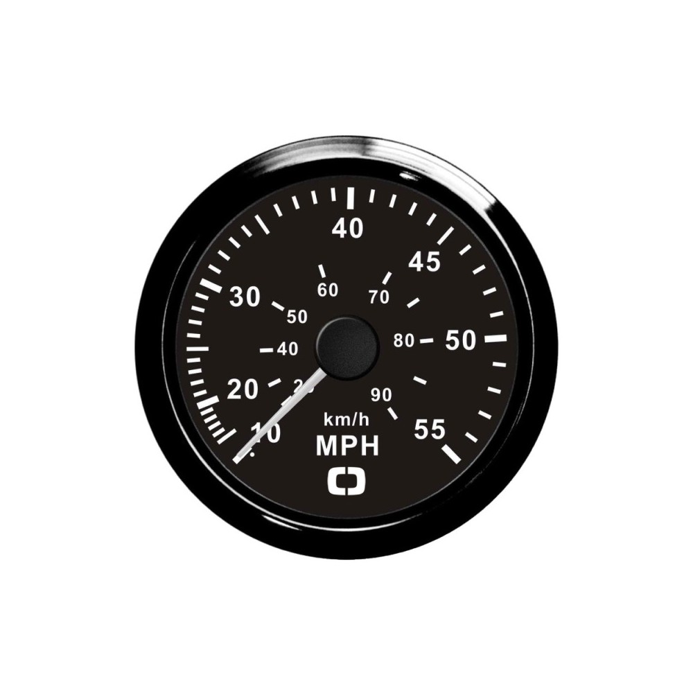 Indicateur de vitesse Pitot 0-55 MPH noir/noir