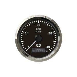 Compte-tours 0-4000 tpm noir/polie