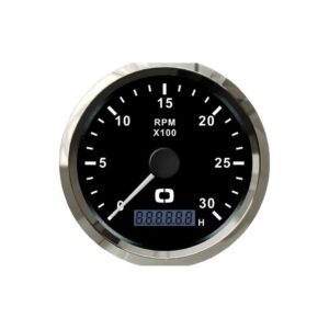 Compte-tours 0-3000 tpm noir/polie