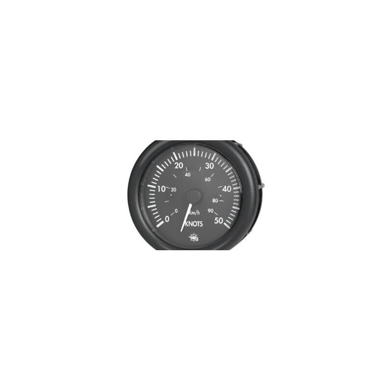 Speedomètre Guardian 0-50 nœuds noir 12 V
