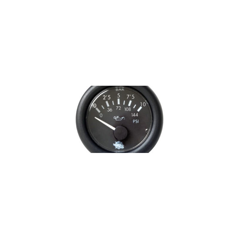 Indicateur pression huile Guardian 0-5 bar noir12V