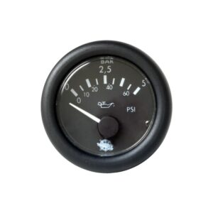 Indicateur pression huile Guardian 0-5 bar noir12V
