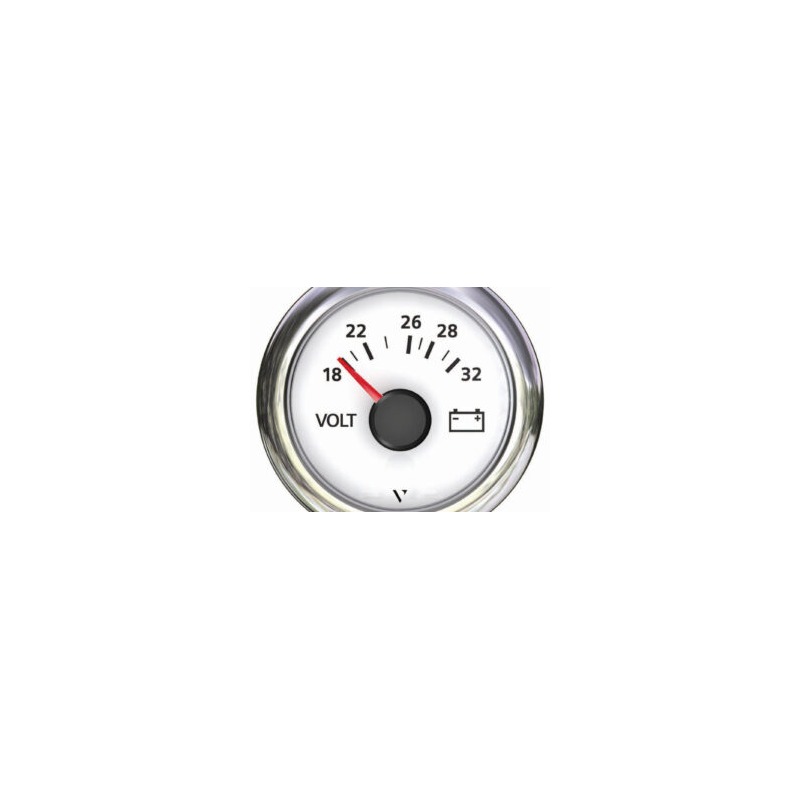 Voltmètre blanc 18/32 V
