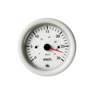Speedomètre Guardian 0-30 nœuds blanc 12 V