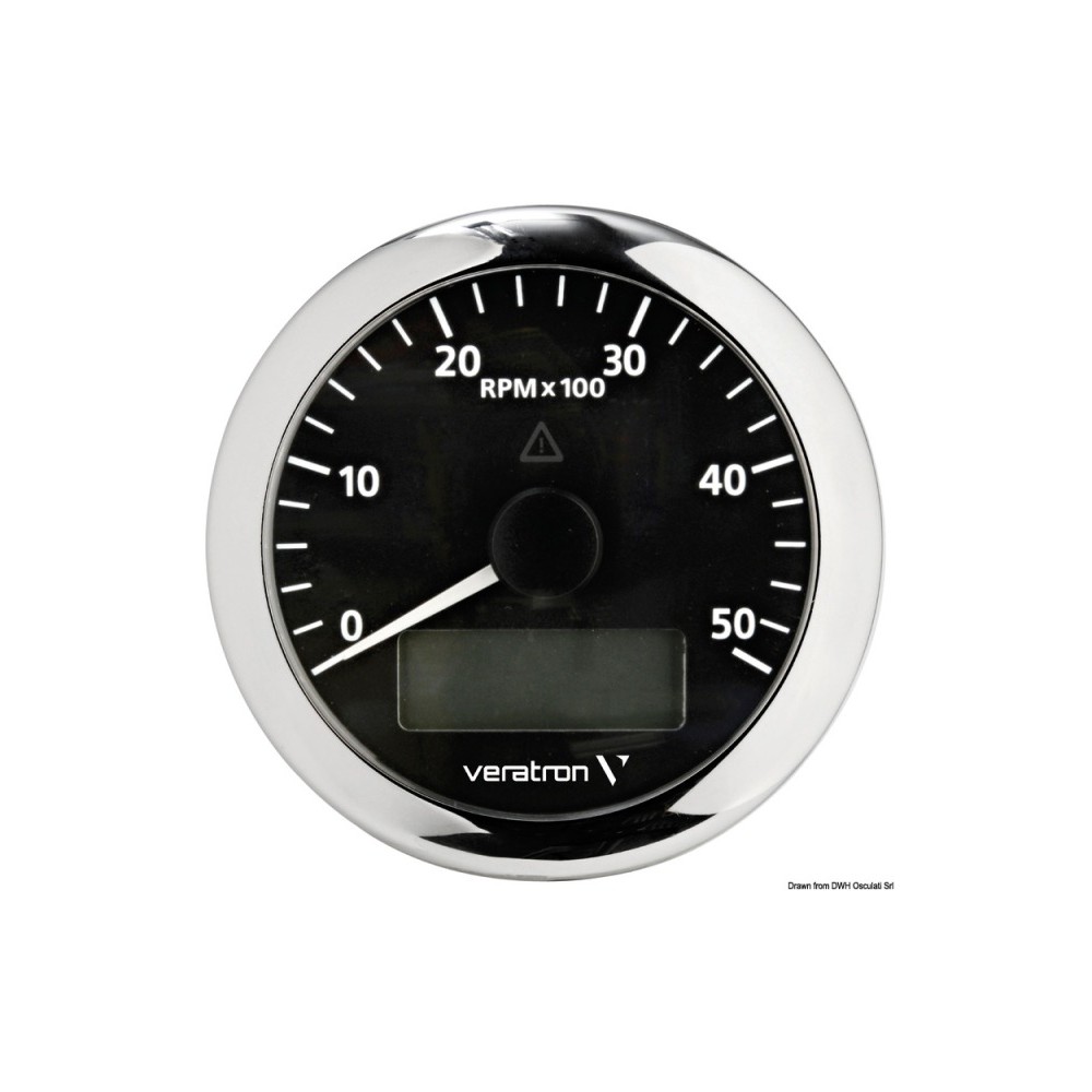 Compte-tours 5000 tpm noir