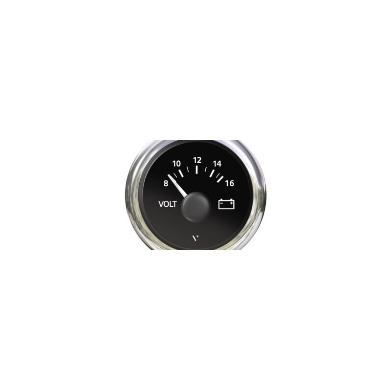 Voltmètre 8/16 V noir
