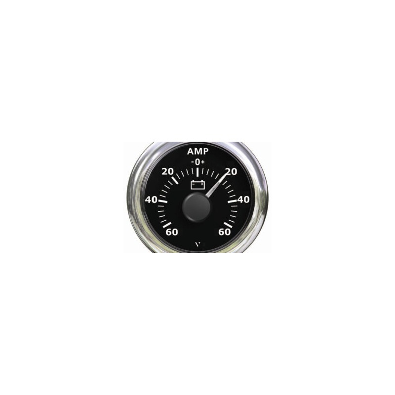 Ampèremètre noir -60 A + 60 A