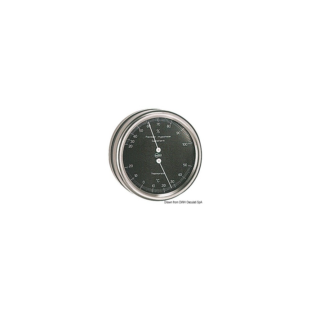 Thermo/Hygromètre Barigo Orion cadran noir – Image 2