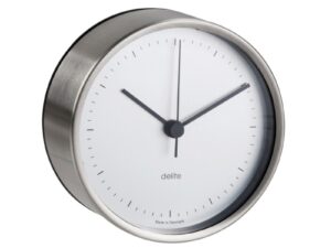 Horloge Clausen acier inox satiné, fixation murale