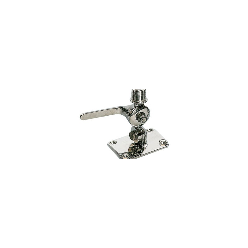 Double swivelling base for antennas AISI 316