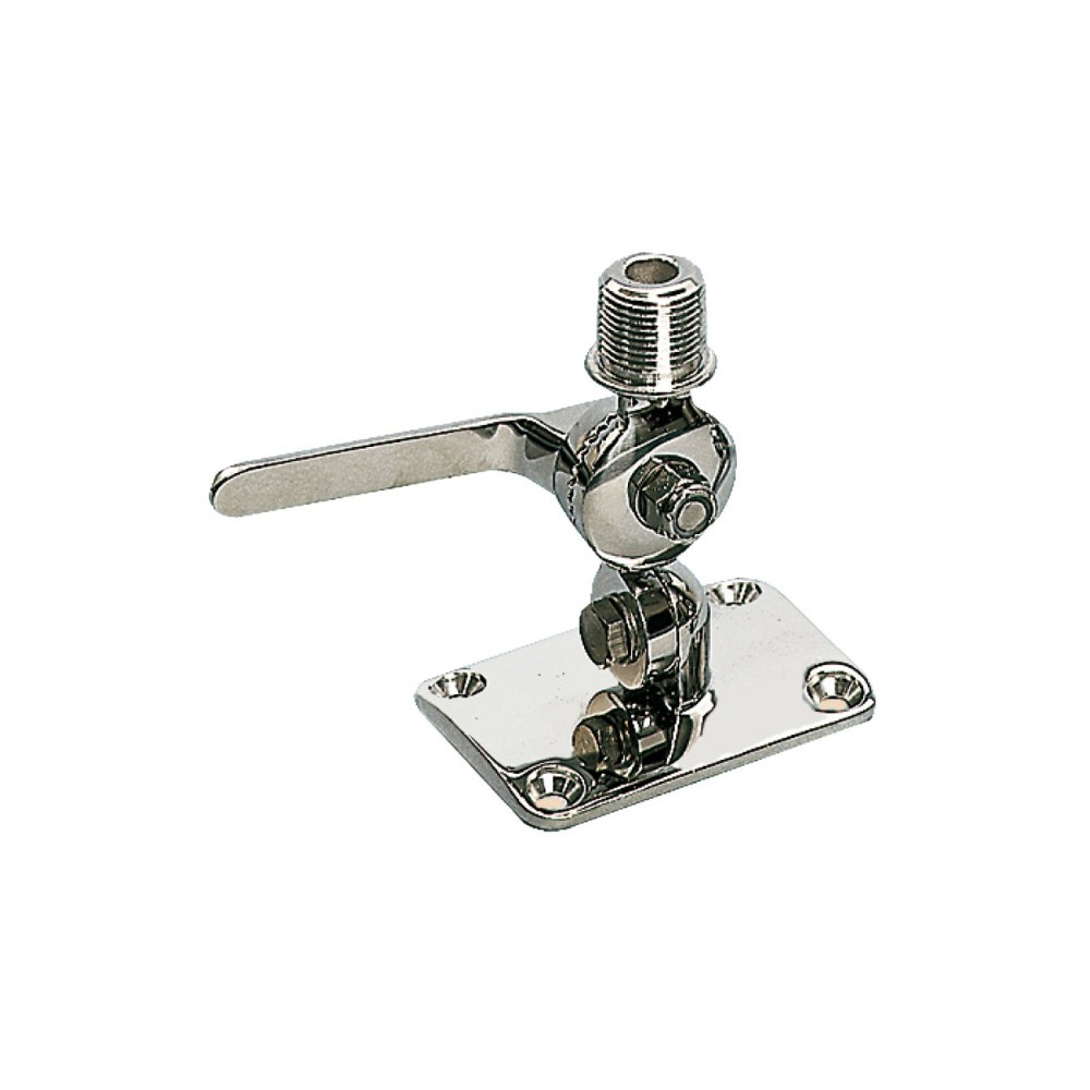 Double swivelling base for antennas AISI 316