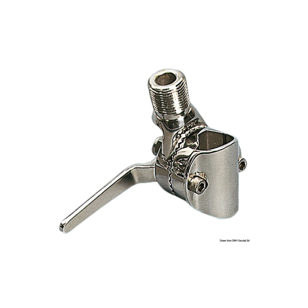 Swivelling antenna base AISI316 22/25 mm Inox AISI 316