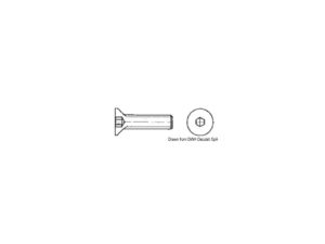 Vis tête conique six pans, UNI 5933 DIN 7991 AISI 316 3×12 mm