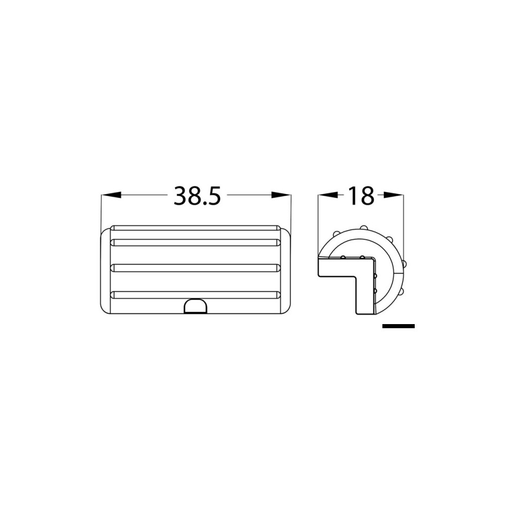 Protection pour ponton CORNER bleue