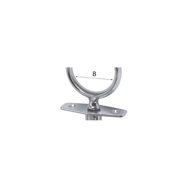Dame de nage support plein laiton chromé 42 mm