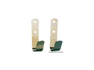 Paire crochets p. gaffes inox poli 22-32 mm