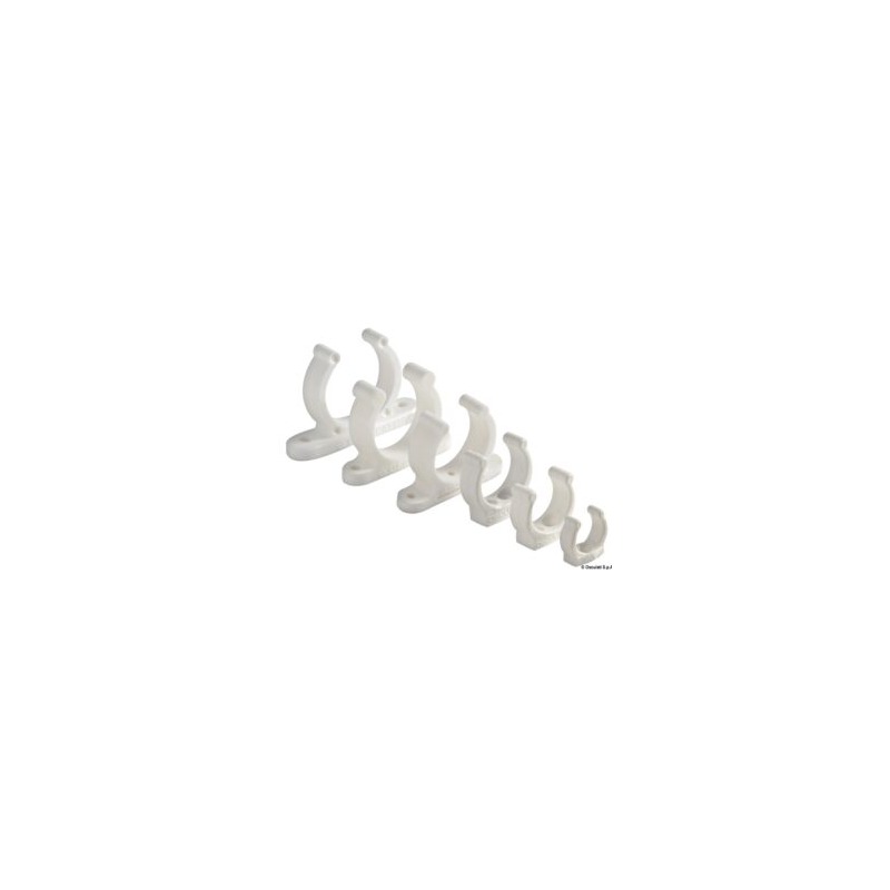 Clip plastique robuste blanc pour aviron Nylon 35 mm