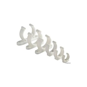 Clip plastique robuste blanc pour aviron Nylon 35 mm