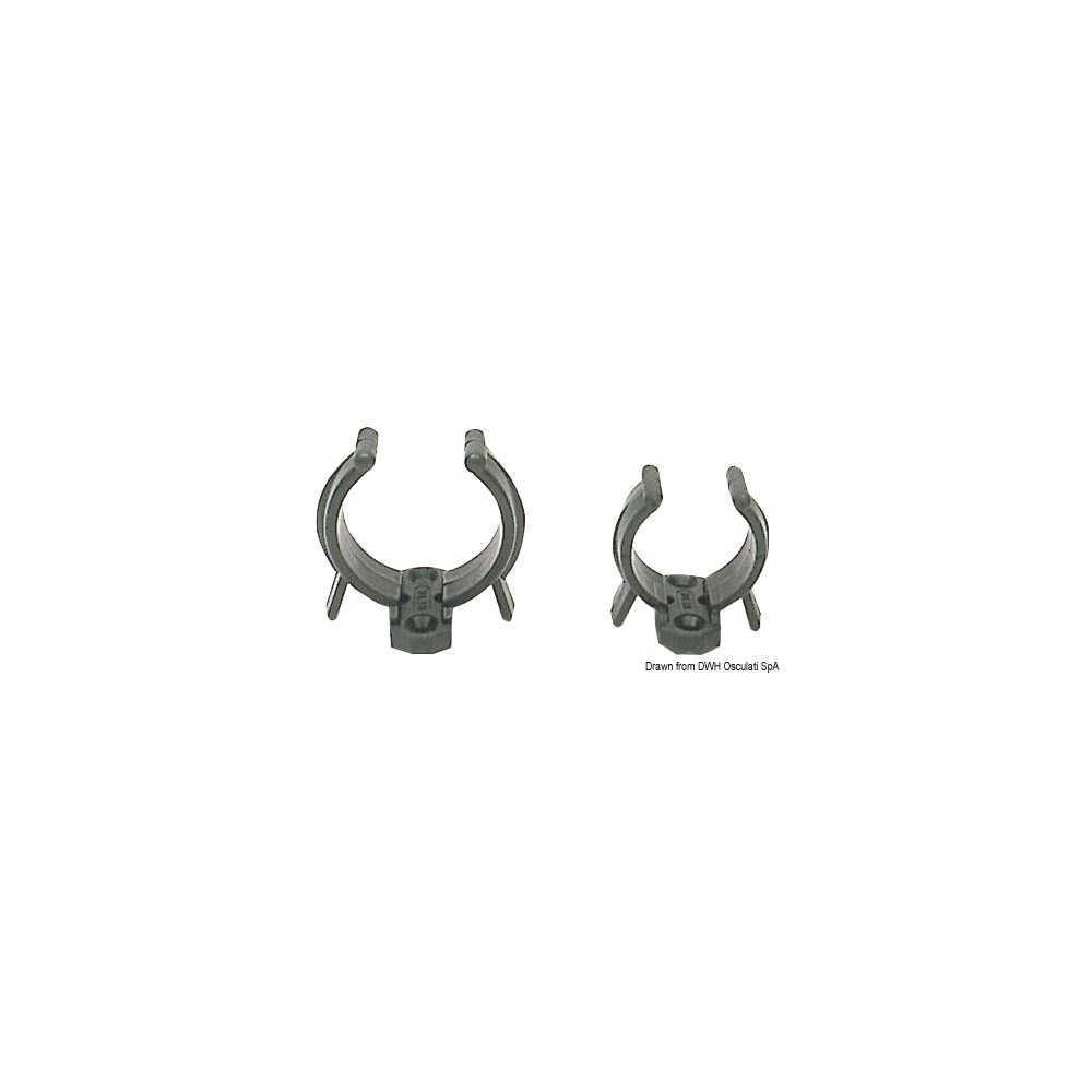Clip nylon noir 17/23 mm