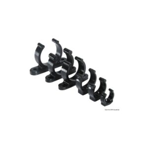 Clip plastique robuste noir 20 mm