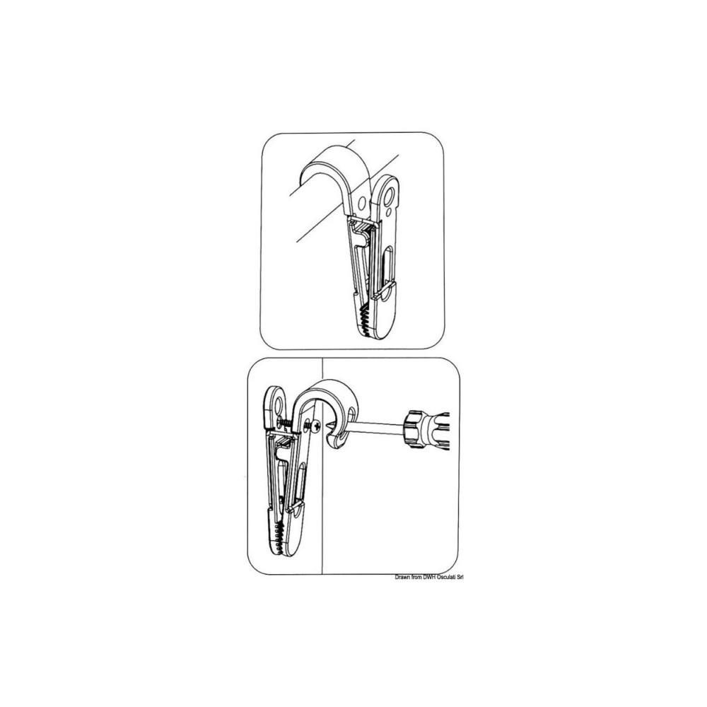 Clip fixation mur 22/28 mm – Image 4