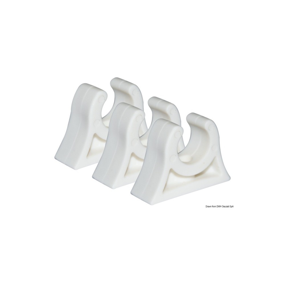 Clip blanc pour tubes 16/18 mm – Image 2