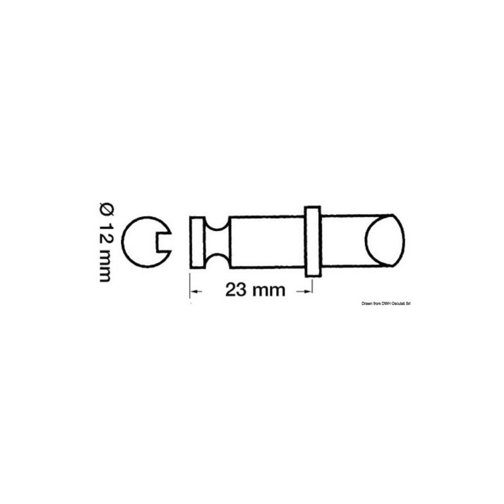 Dame nage plast/laiton 12 x 23 mm – Image 3