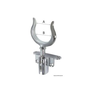 Dame nage laiton chromé rabattable 12x50 mm