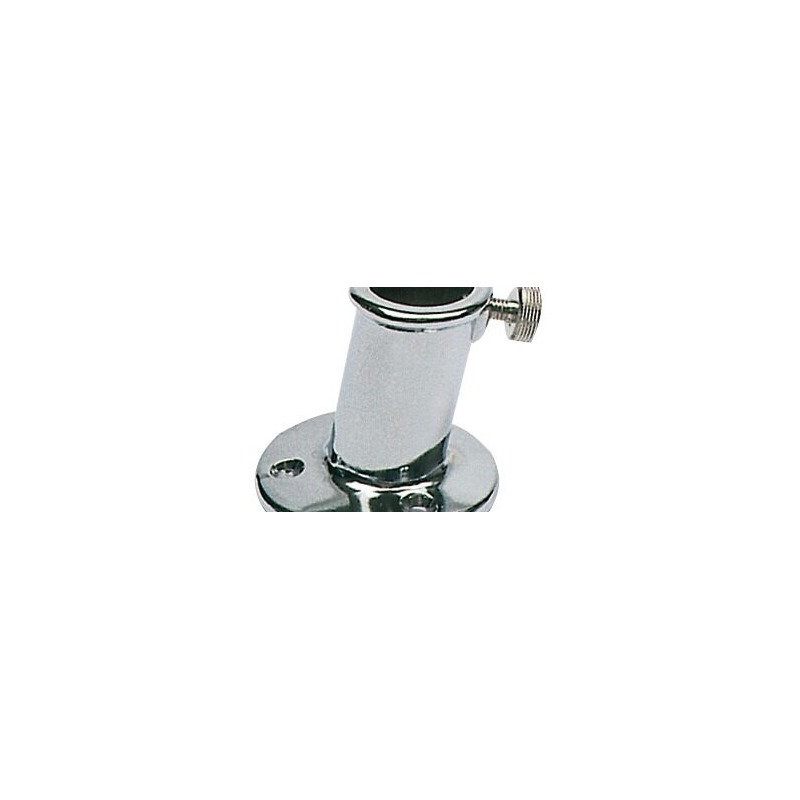 Base pour mât pavillon laiton chromé Ø 20 mm
