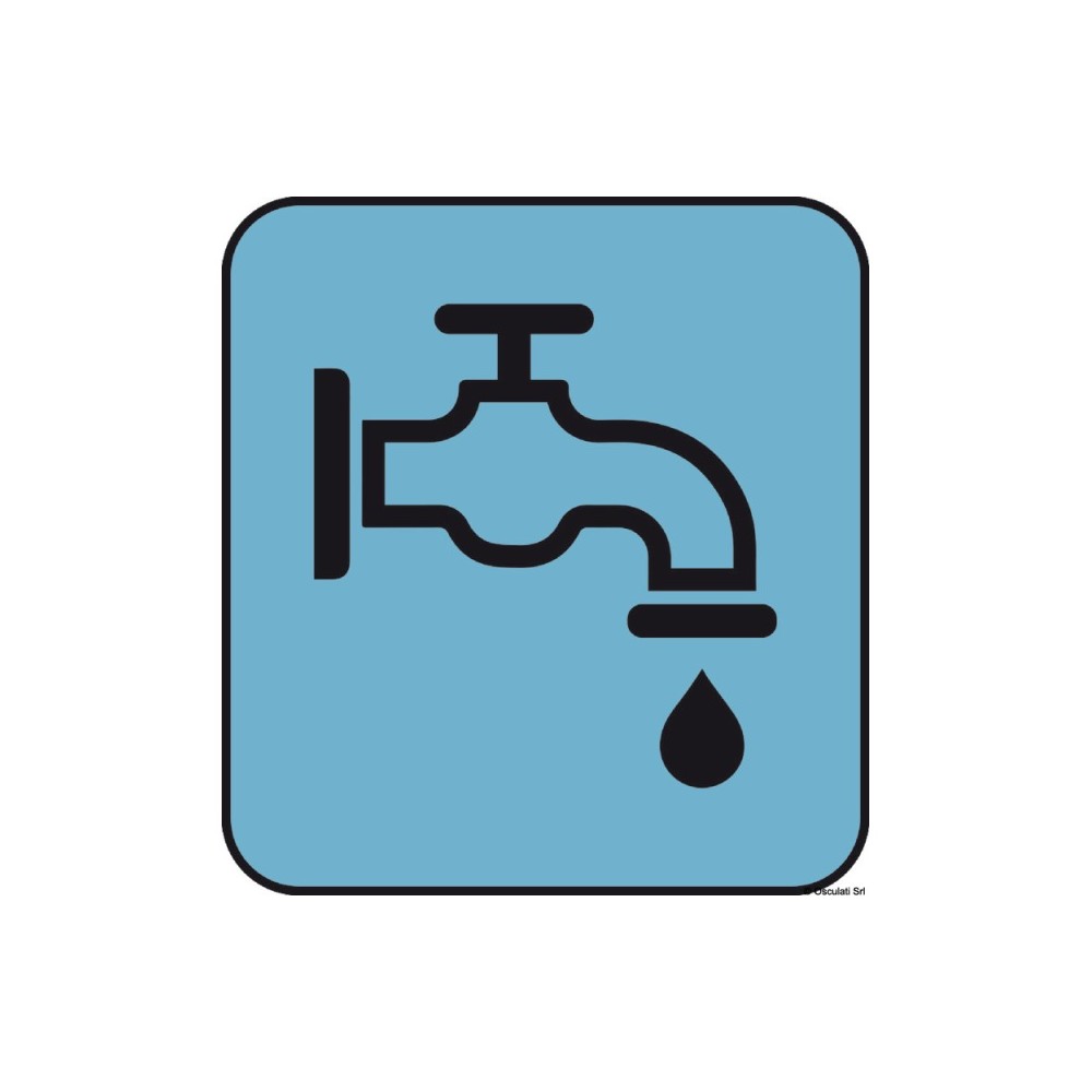 Autocollant remplissage eau (planche de 10 logos) 25x27