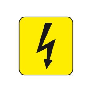 Autocollant danger électrique (planche de 10 logos) 25x27