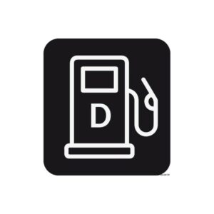 Autocollant remplissage diesel (planche de 10 logos) 25x27